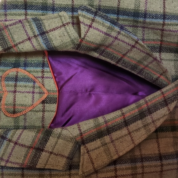 Plaid wool blend blazer size 10 - Picture 2 of 6
